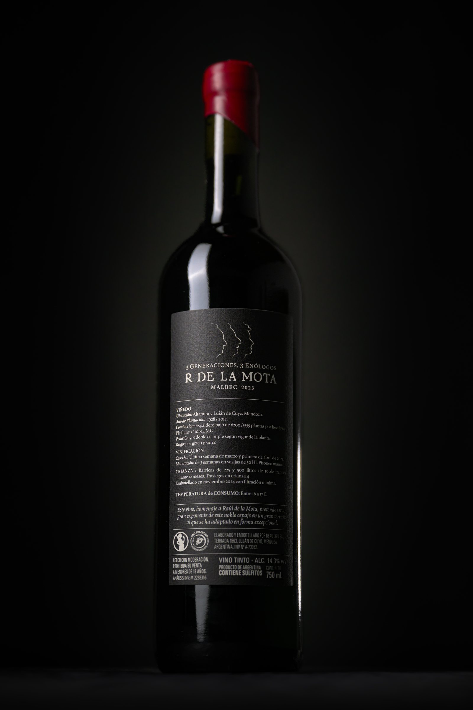 Contraetiqueta de R DE LA MOTA